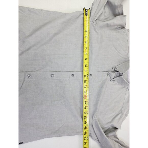 Hugo Boss Regular Fit Size Large Mens Gray Embroidered Chest Logo Button Down - Picture 3 of 10